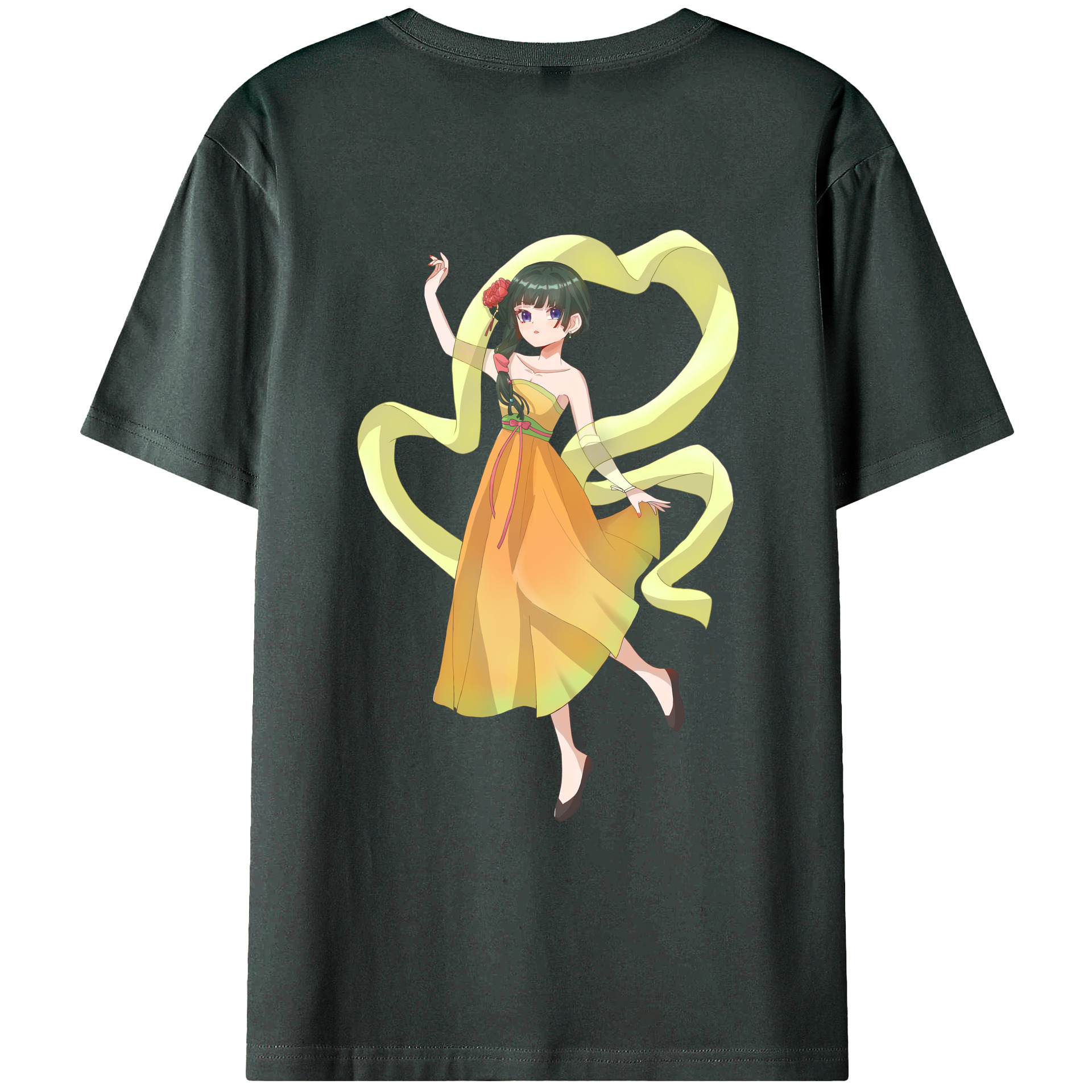 （画像用） 薬屋のひとりごと The Apothecary Diaries 綿100％ メンズ半袖Tシャツ（バックプリント） 通気性